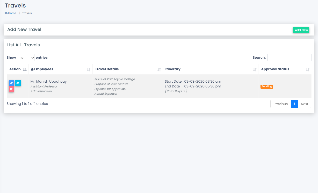 Travel management